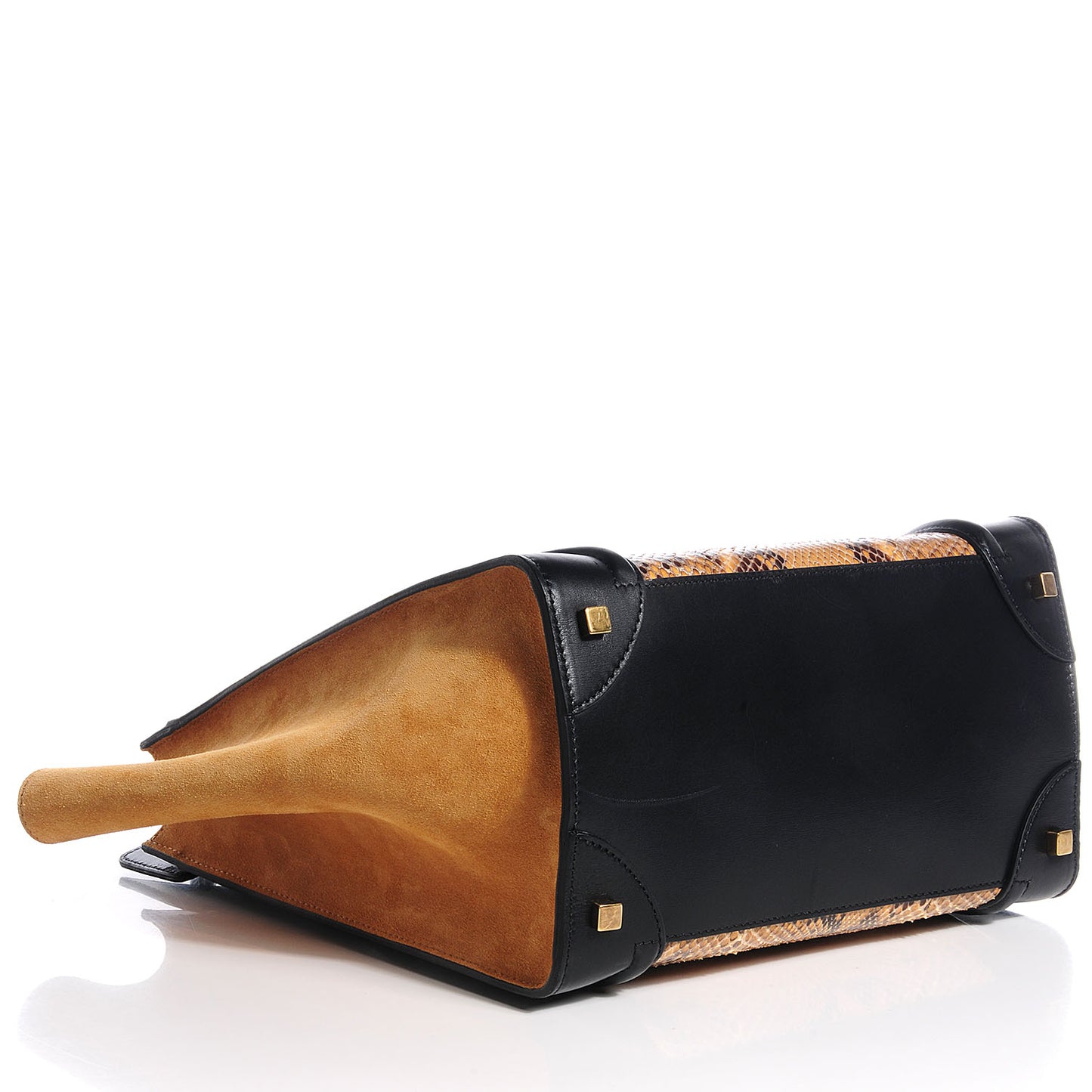 Python Nubuck Mini Luggage Honey