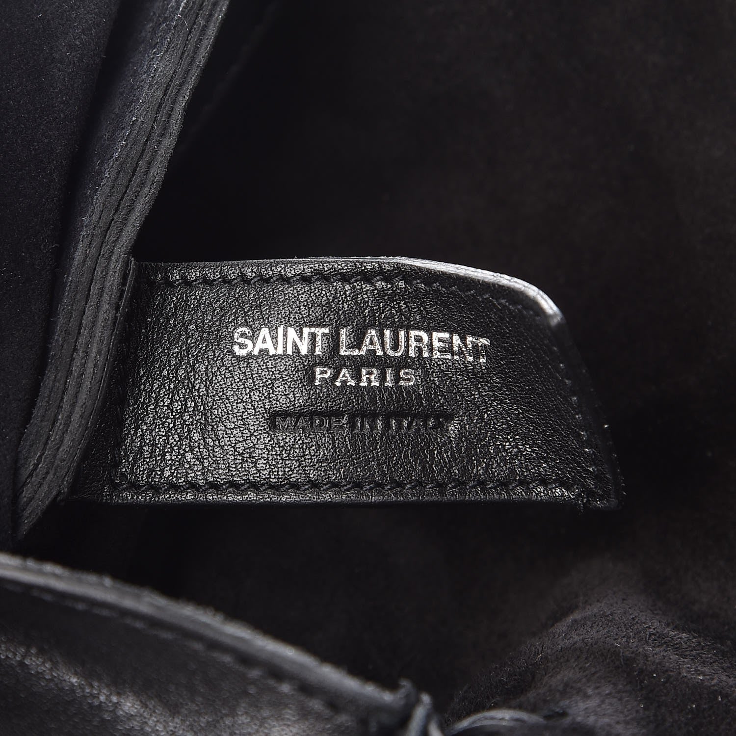 Saint Laurent Lambskin Fringe Small Anita Crossbody Bag Black 6 of 8