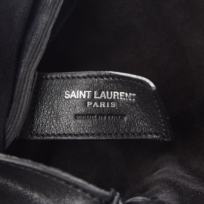 Saint Laurent Lambskin Fringe Small Anita Crossbody Bag Black 6 of 8