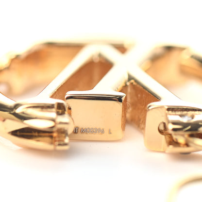 Louis Vuitton Metal Small Louise Hoop Earrings Gold 4 of 4