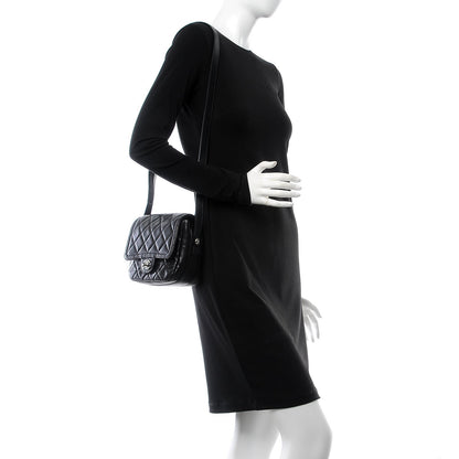 Chanel Lambskin Quilted Messenger Bag Black 2 of 7