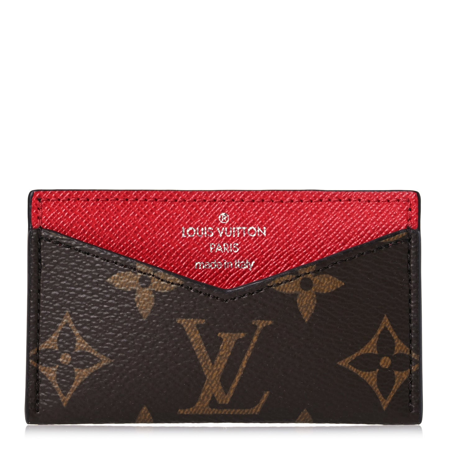 Monogram Kirigami Card Holder Insert Coquelicot
