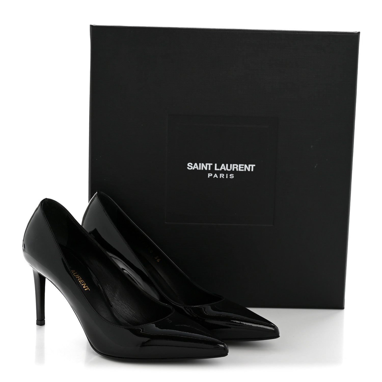 Saint Laurent Patent Classic Paris 105 Escarpin Pumps 36 Black 11 of 11