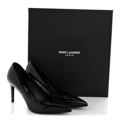 Saint Laurent Patent Classic Paris 105 Escarpin Pumps 36 Black 11 of 11