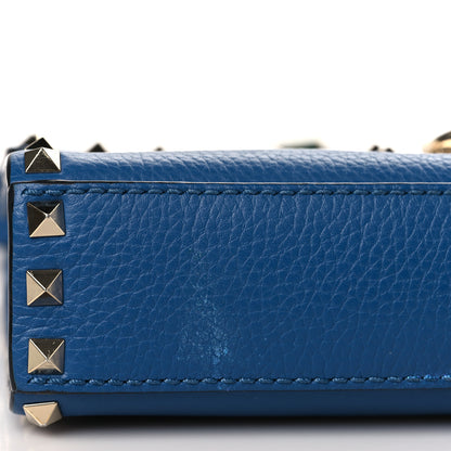 Valentino Garavani Pebbled Calfskin Medium Rockstud Flip Lock Crossbody Bag Peacock 9 of 9
