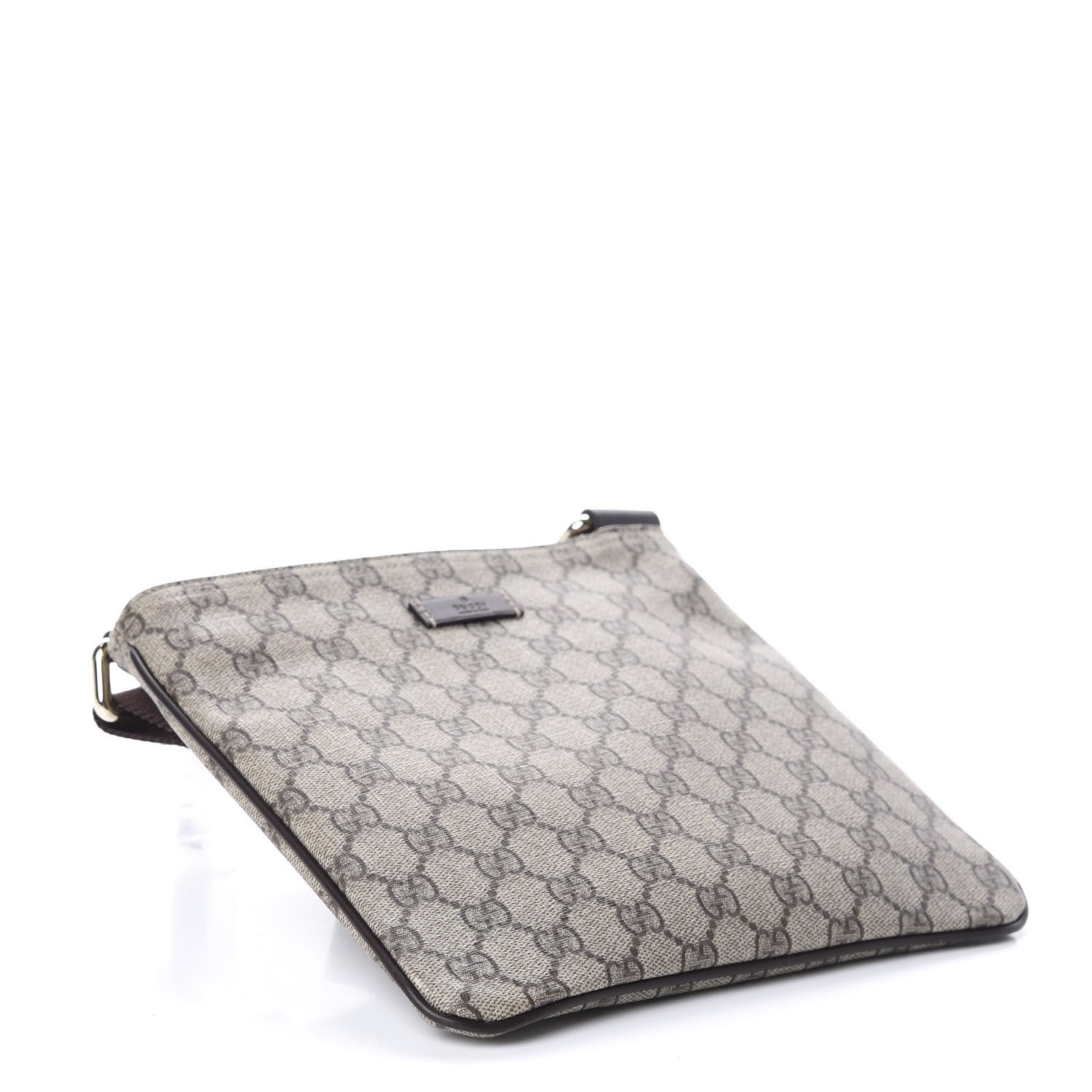 Gucci GG Supreme Monogram Small Flat Messenger Bag Dark Brown 4 of 9