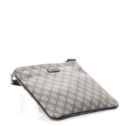 Gucci GG Supreme Monogram Small Flat Messenger Bag Dark Brown 4 of 9