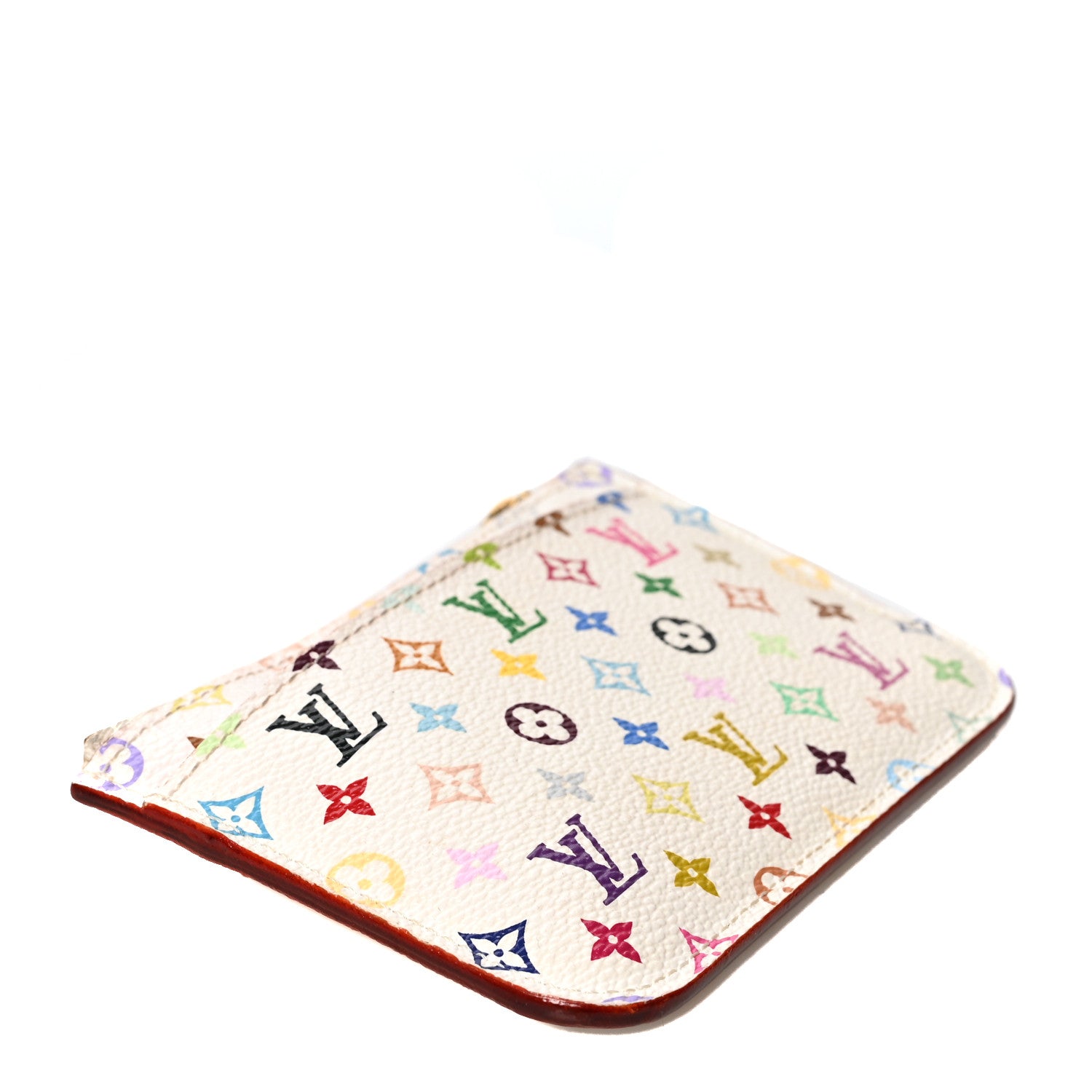 Louis Vuitton Monogram Multicolor Key Pouch White Litchi 4 of 10