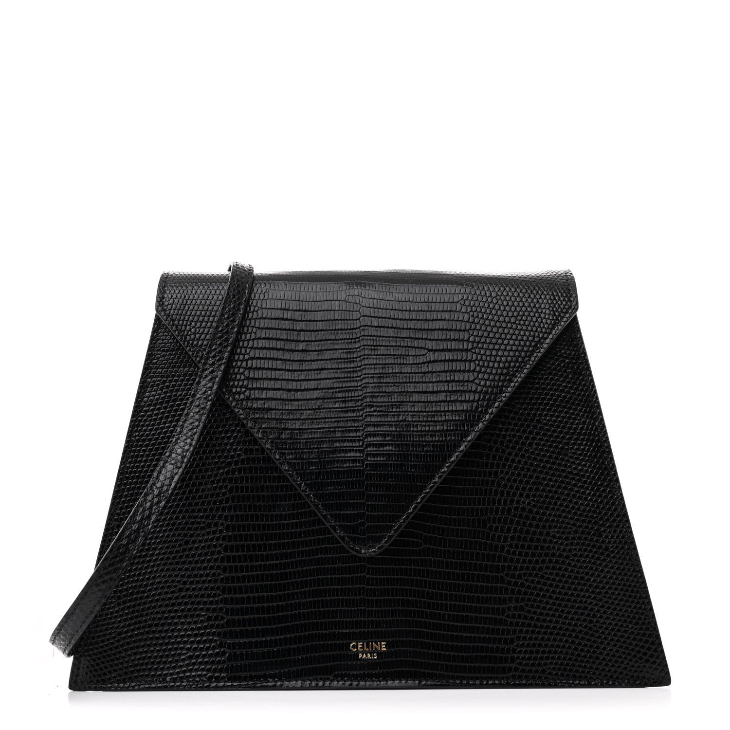 Celine Lizard Edwige Shoulder Bag Black 1 of 11