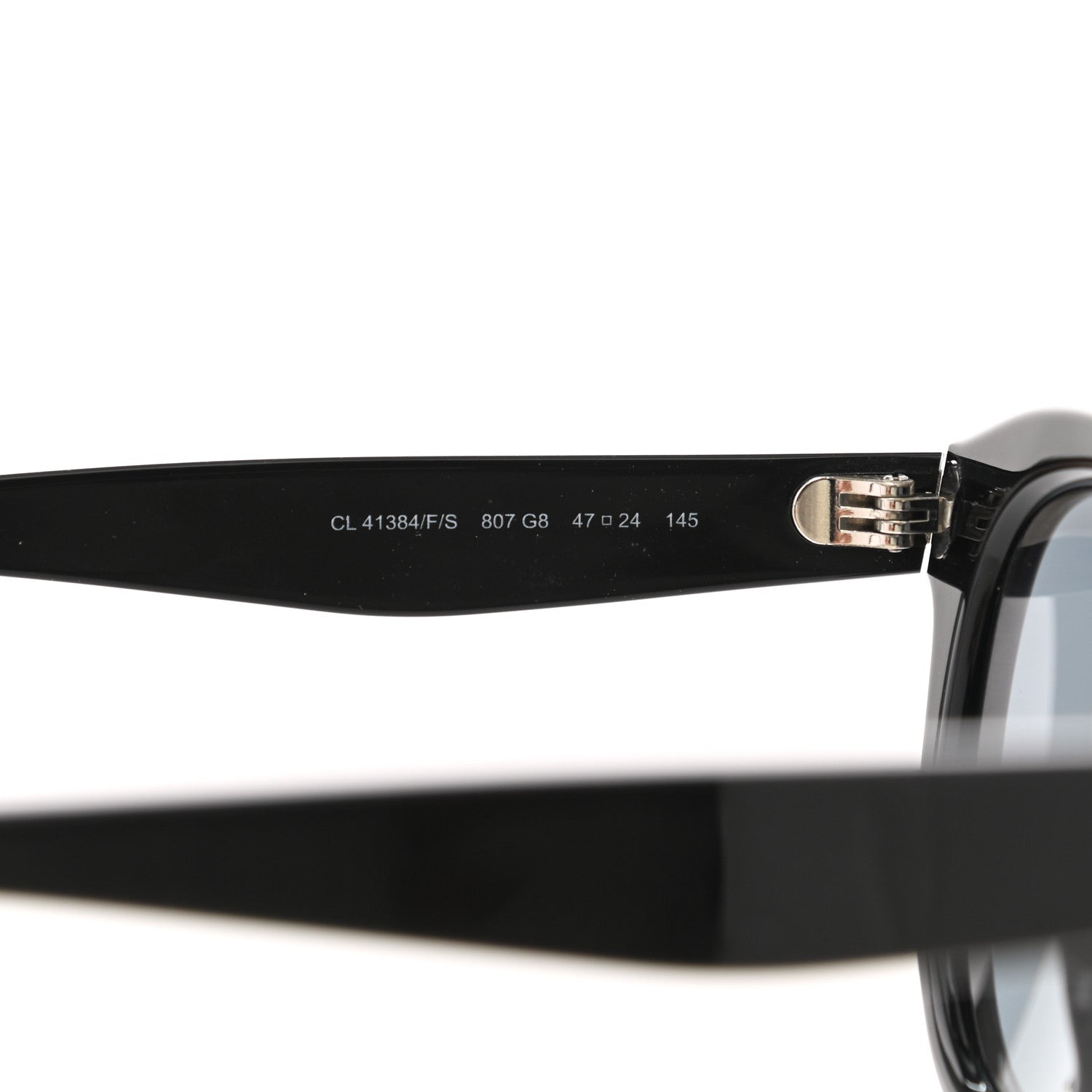 Celine Acetate Bevel Cat Sunglasses CL 41384/F/S Black 6 of 7