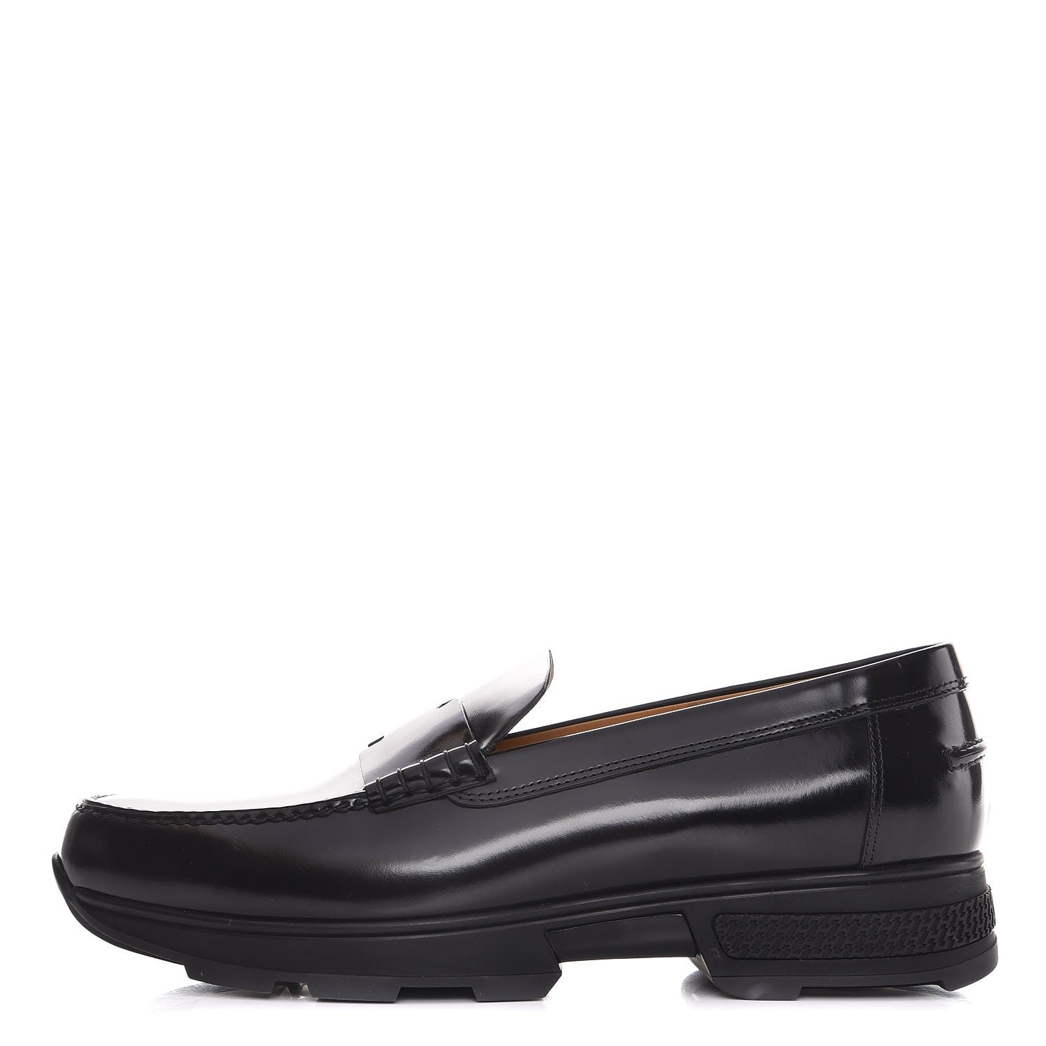 Hermes Tuscan Calfskin Opus Moccasin Loafers 43.5 Black 1 of 8