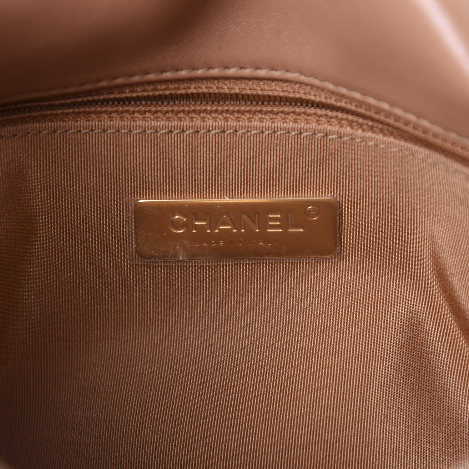 Chanel Lambskin Quilted Large 19 Flap Brown 8 of 10