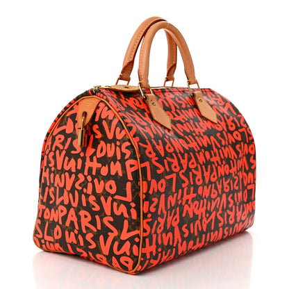 Louis Vuitton Monogram Graffiti Speedy 30 Orange 3 of 10
