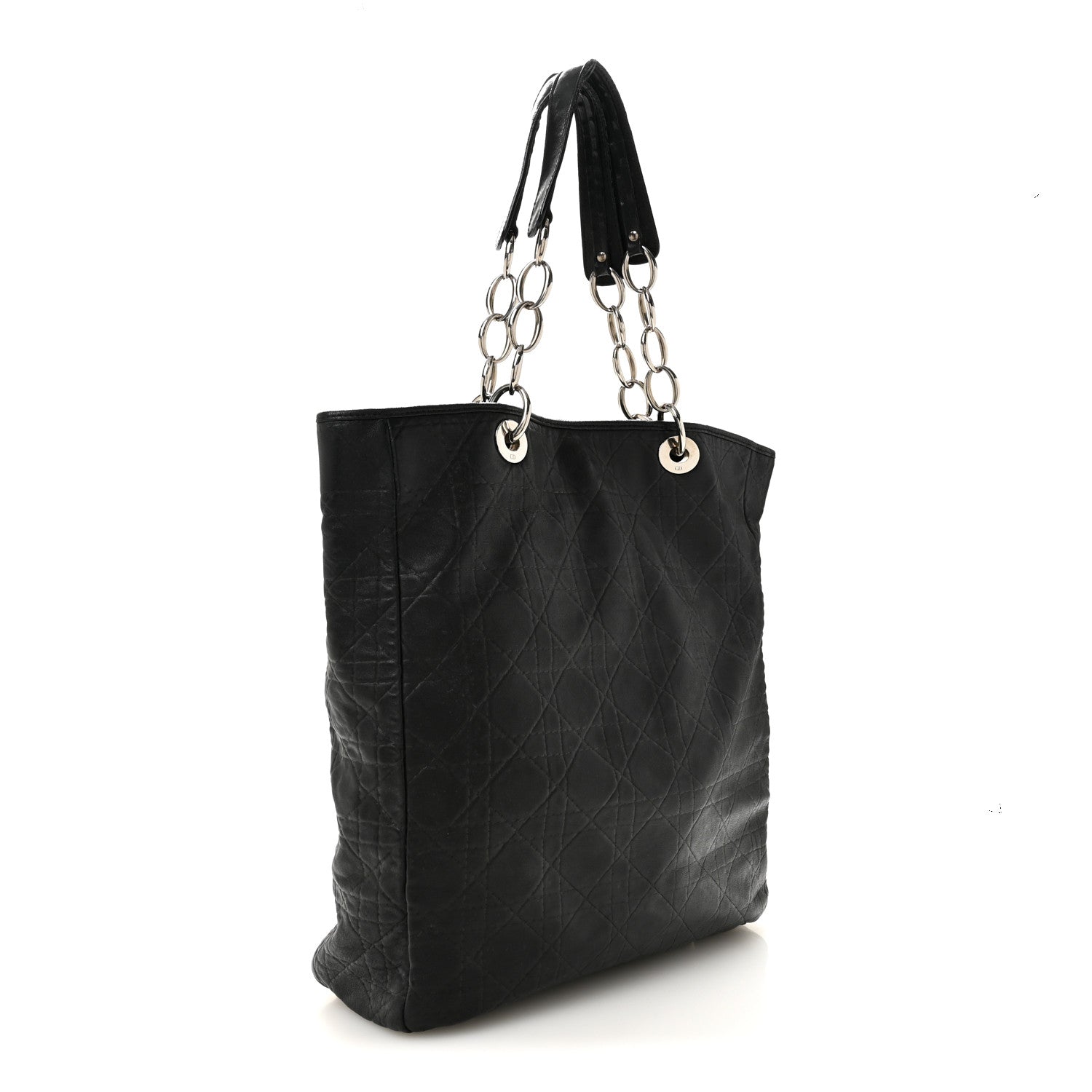 Christian Dior Lambskin Cannage Large Soft Lady Dior Shopping Tote Black 3 of 15