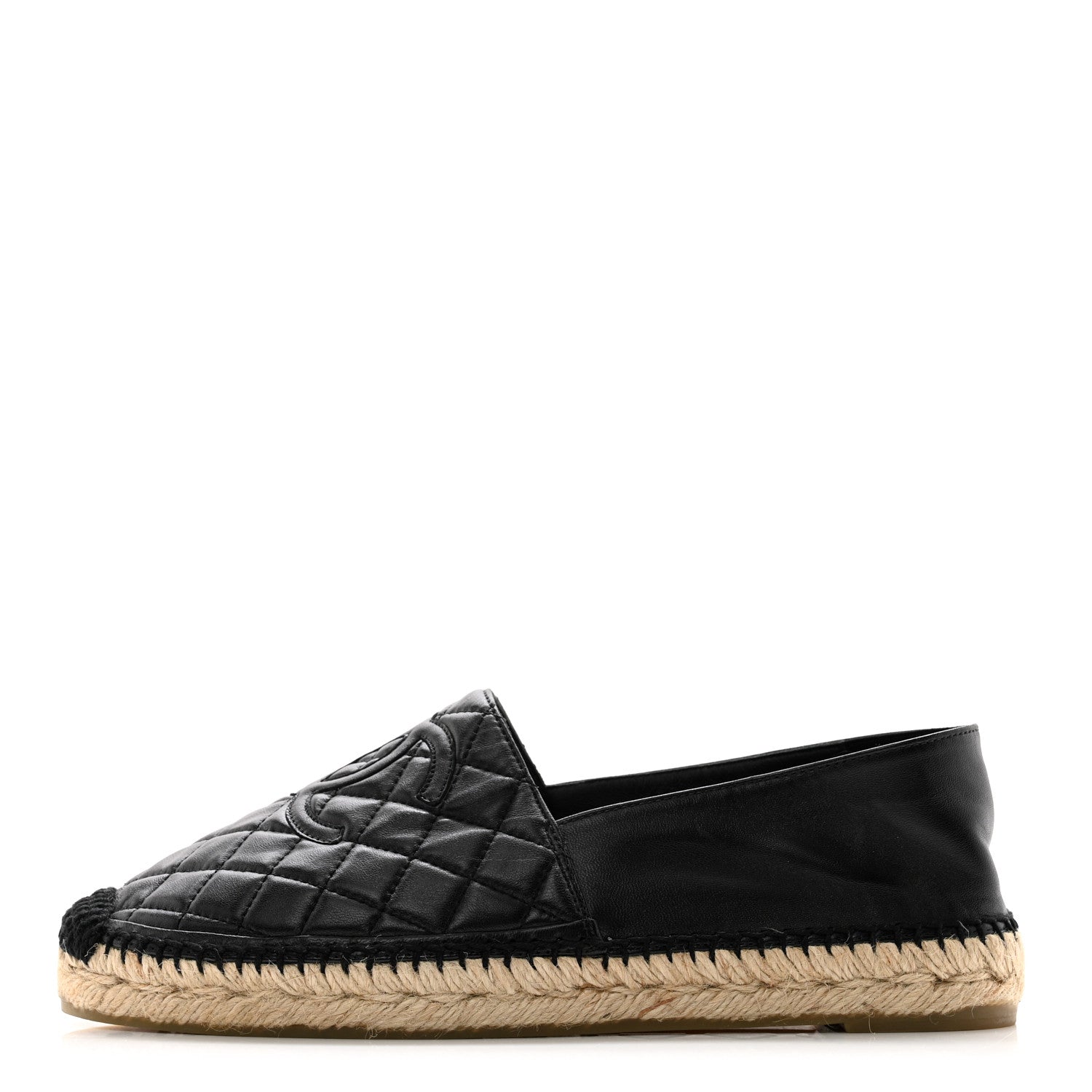 Chanel Lambskin Quilted CC Espadrilles 40 Black 1 of 11