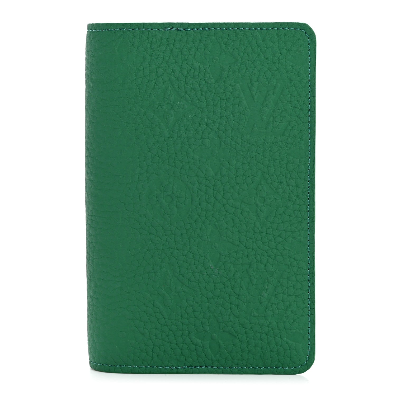Louis Vuitton Taurillon Monogram Emily Notebook Cover PM Green 1 of 6
