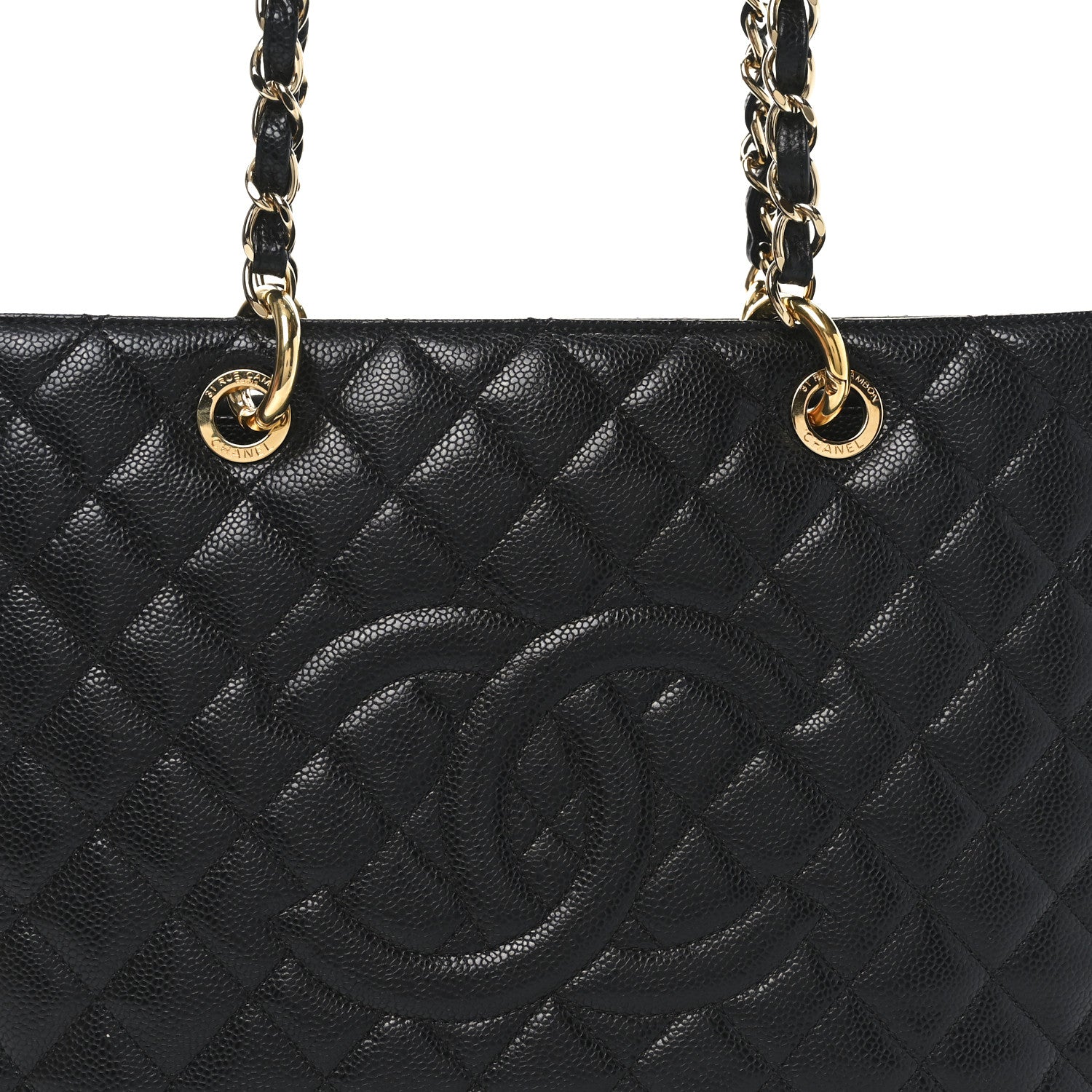 Chanel Caviar Quilted Grand Shopping Tote GST Black 8 of 11