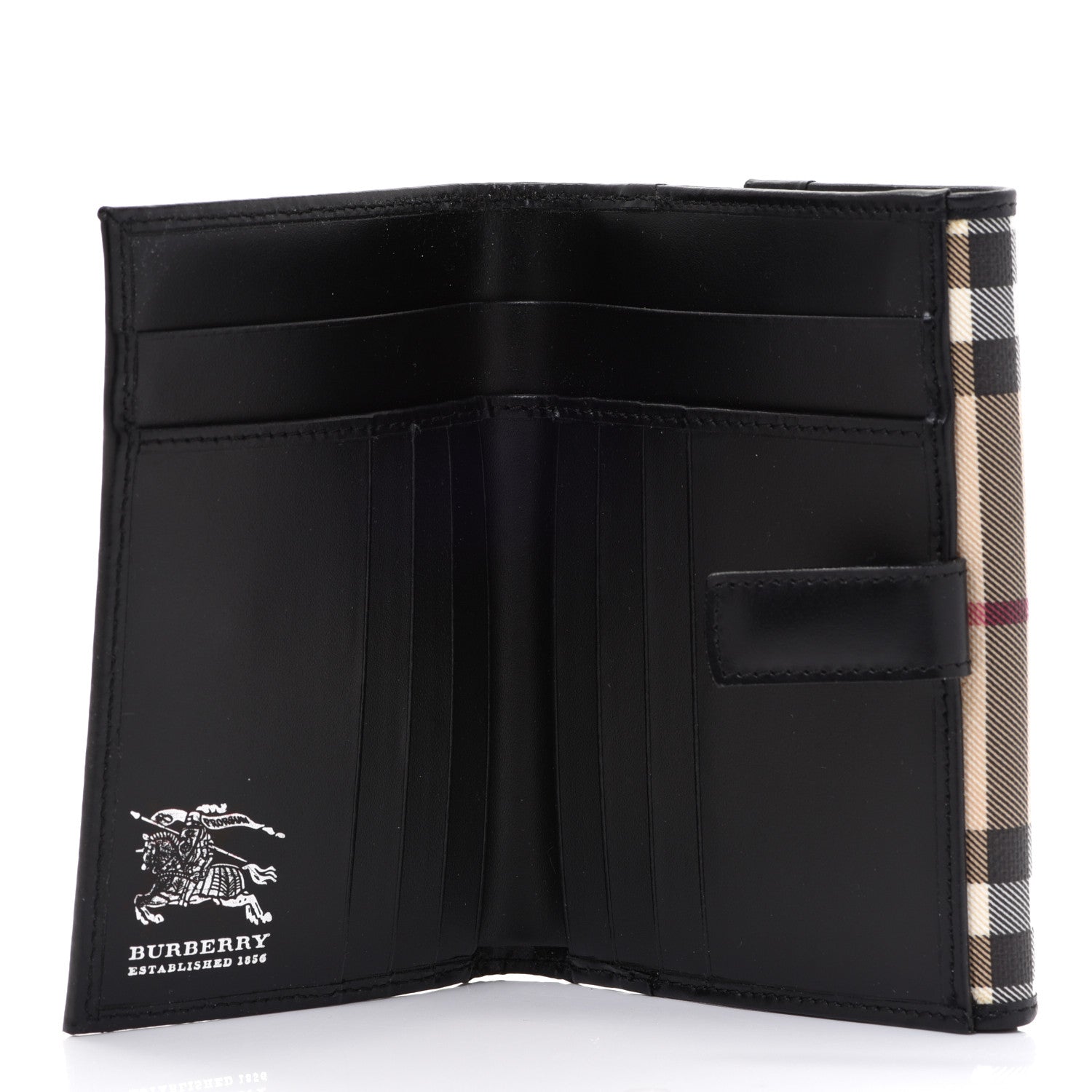 Burberry House Check Compact Wallet Black 5 of 7