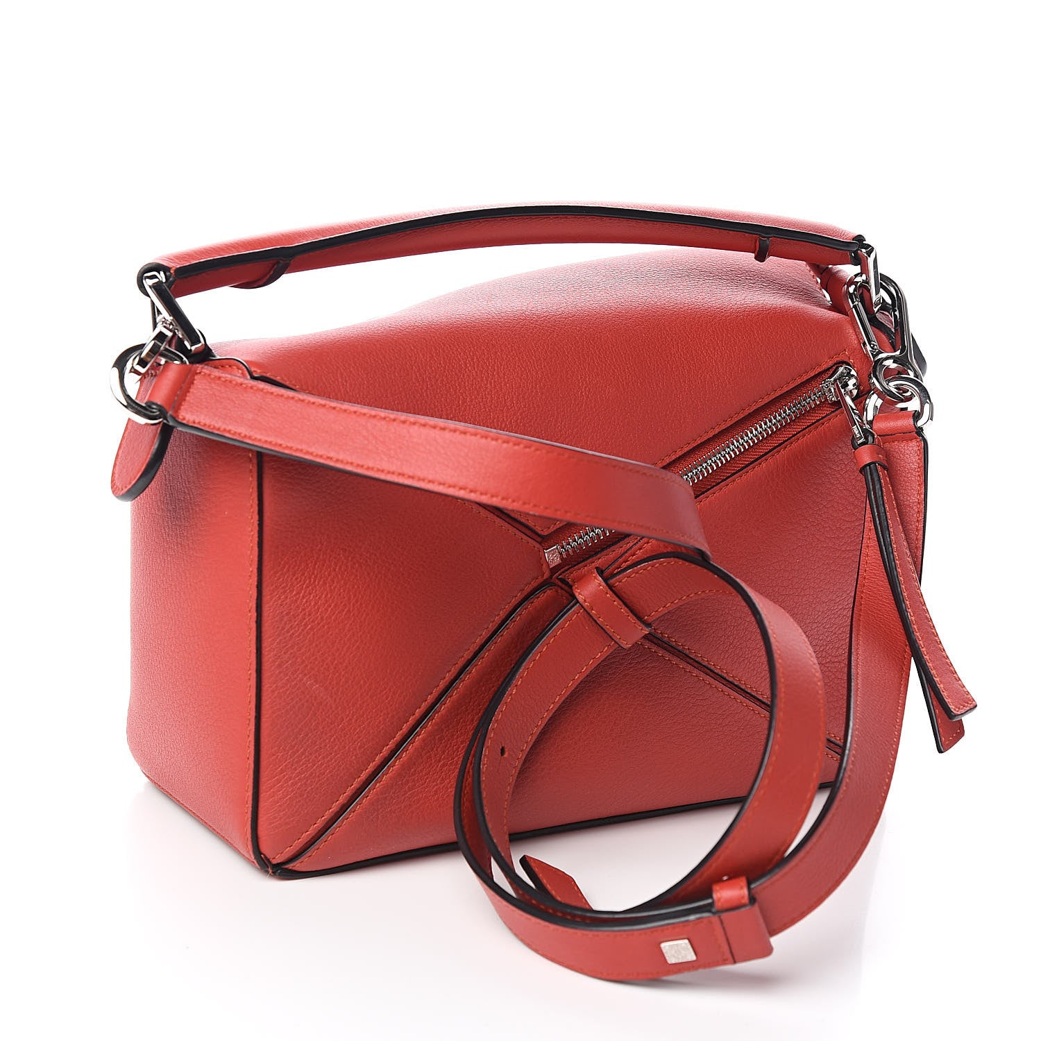 Loewe Calfskin Small Puzzle Bag Pastel Scarlet 3 of 9