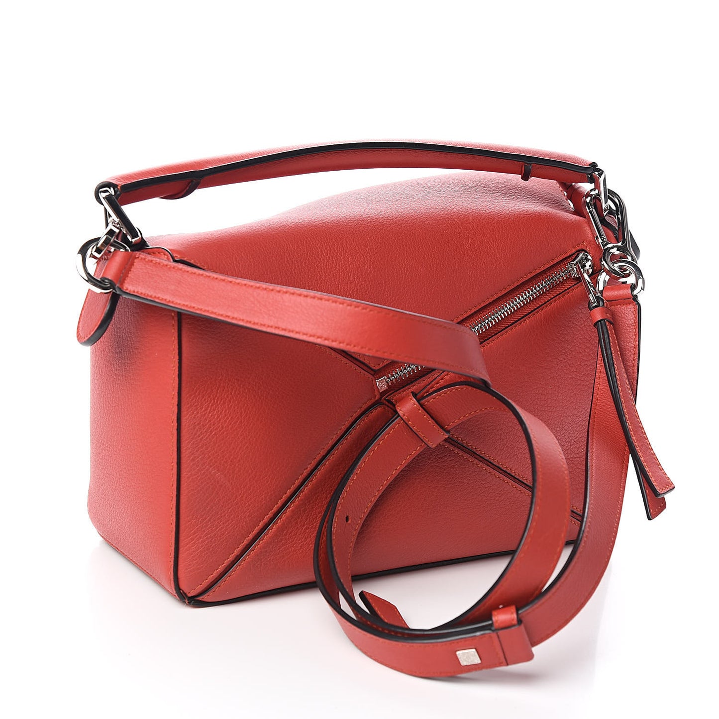 Calfskin Small Puzzle Bag Pastel Scarlet