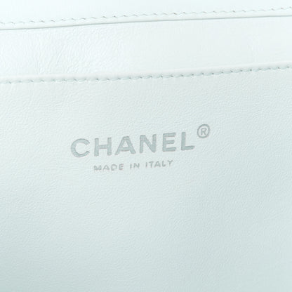 Chanel Patent Quilted Clutch with Chain Flap Light Green 6 of 11