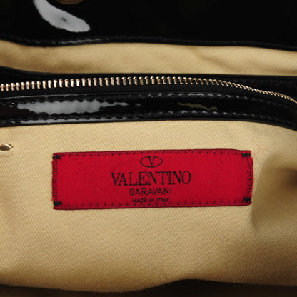 Valentino Garavani Raffia Straw Lace Tote Black 6 of 7