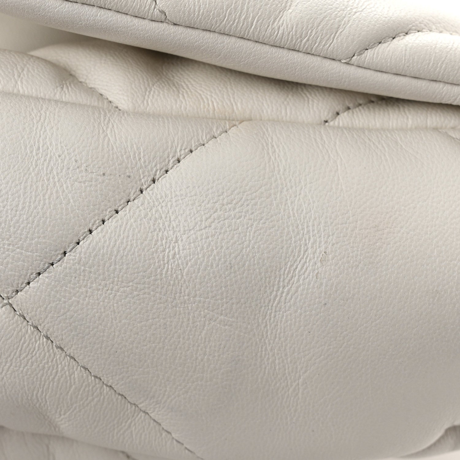 Chanel Goatskin Quilted Large Chanel 19 Flap White 11 of 11