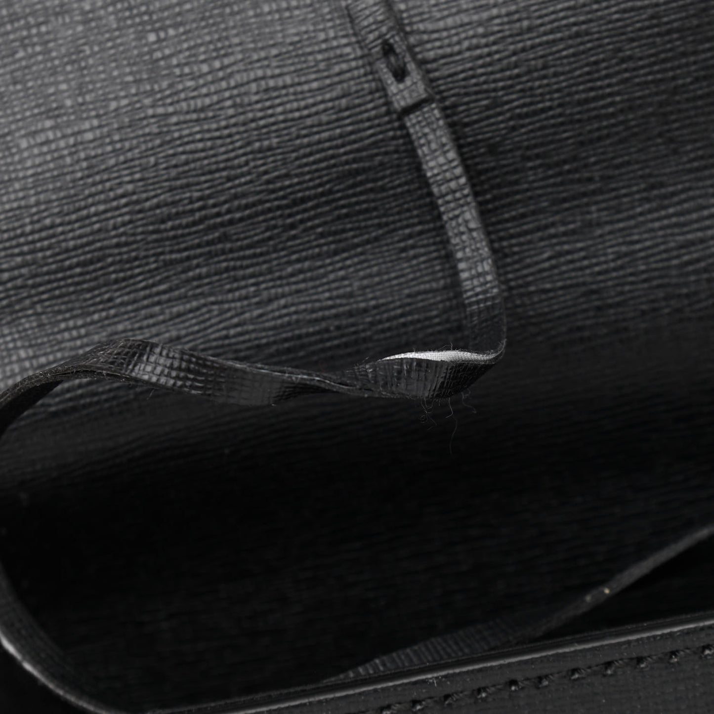 Saffiano Striped Baby Flap Black White