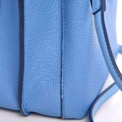 MCM Grained Calfskin Mini Milla Tote Mediterranean Blue 12 of 19