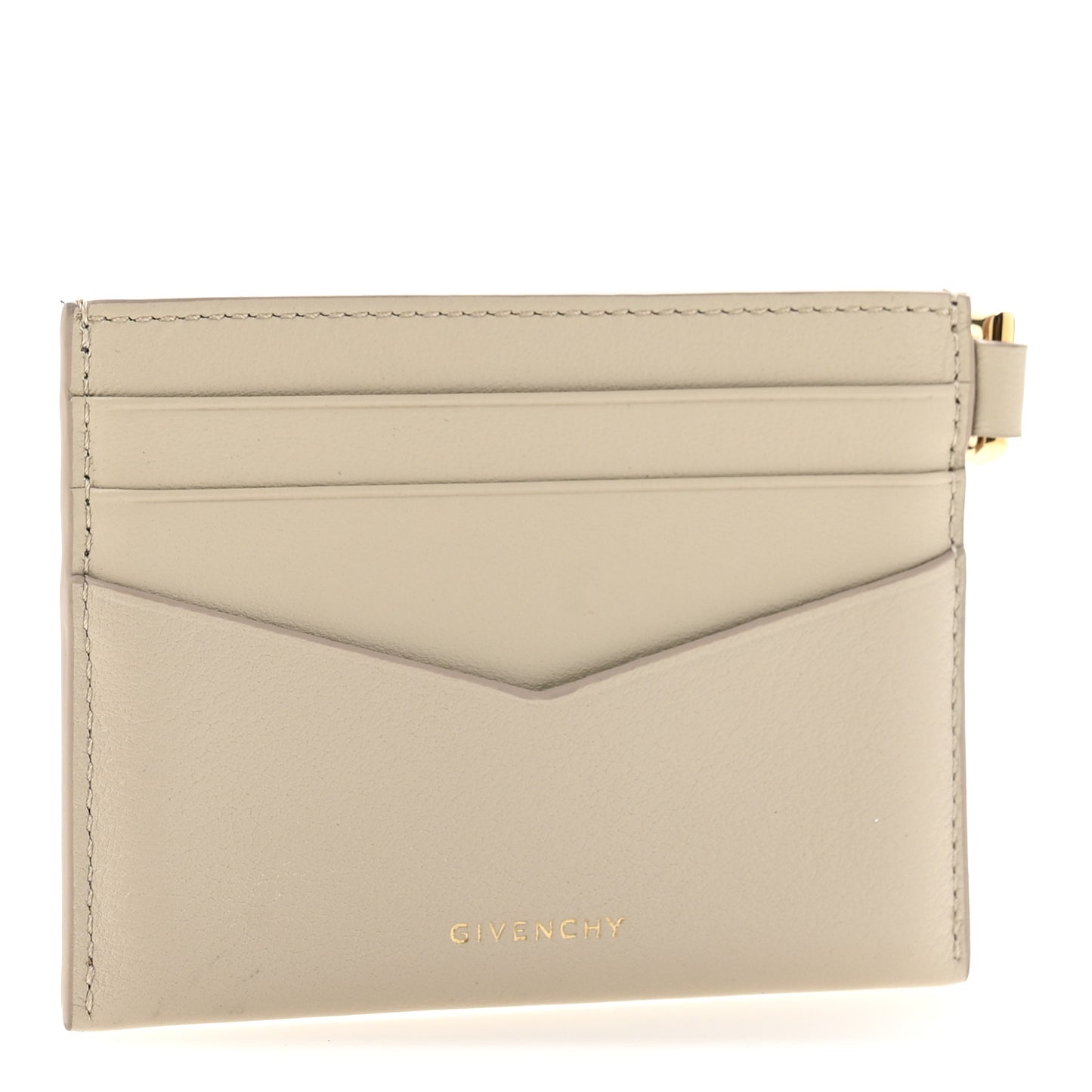 Calfskin 4G Card Holder Natural Beige