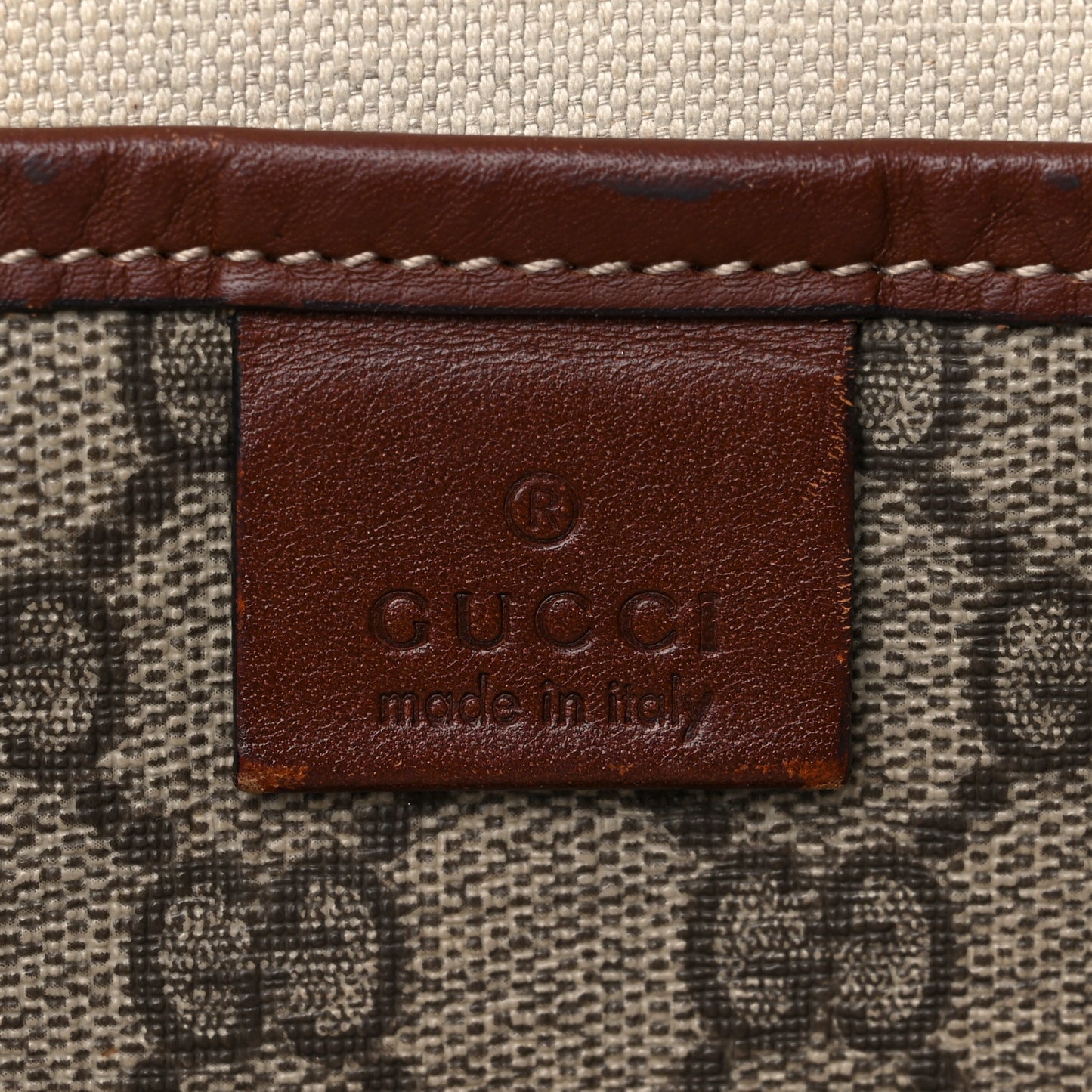 GG Plus Monogram Medium Signature Web Loop Tote Light Brown