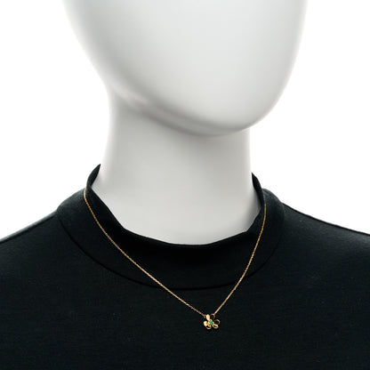 Van Cleef & Arpels 18K Yellow Gold Emerald Mini Frivole Pendant Necklace 2 of 5