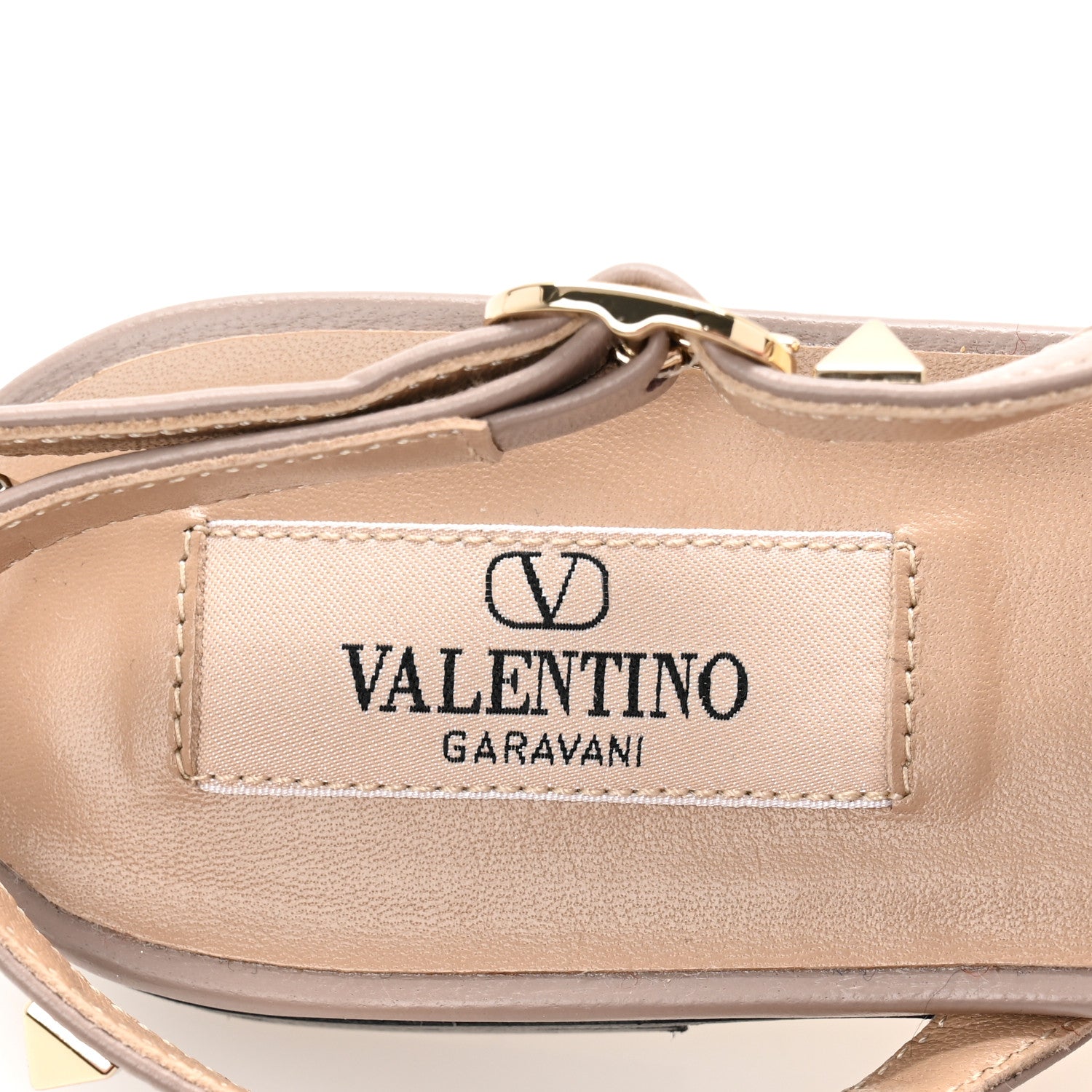 Valentino Garavani Nappa Rockstud Slingback Flats 37.5 Black Poudre 8 of 9