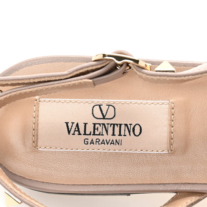 Valentino Garavani Nappa Rockstud Slingback Flats 37.5 Black Poudre 8 of 9