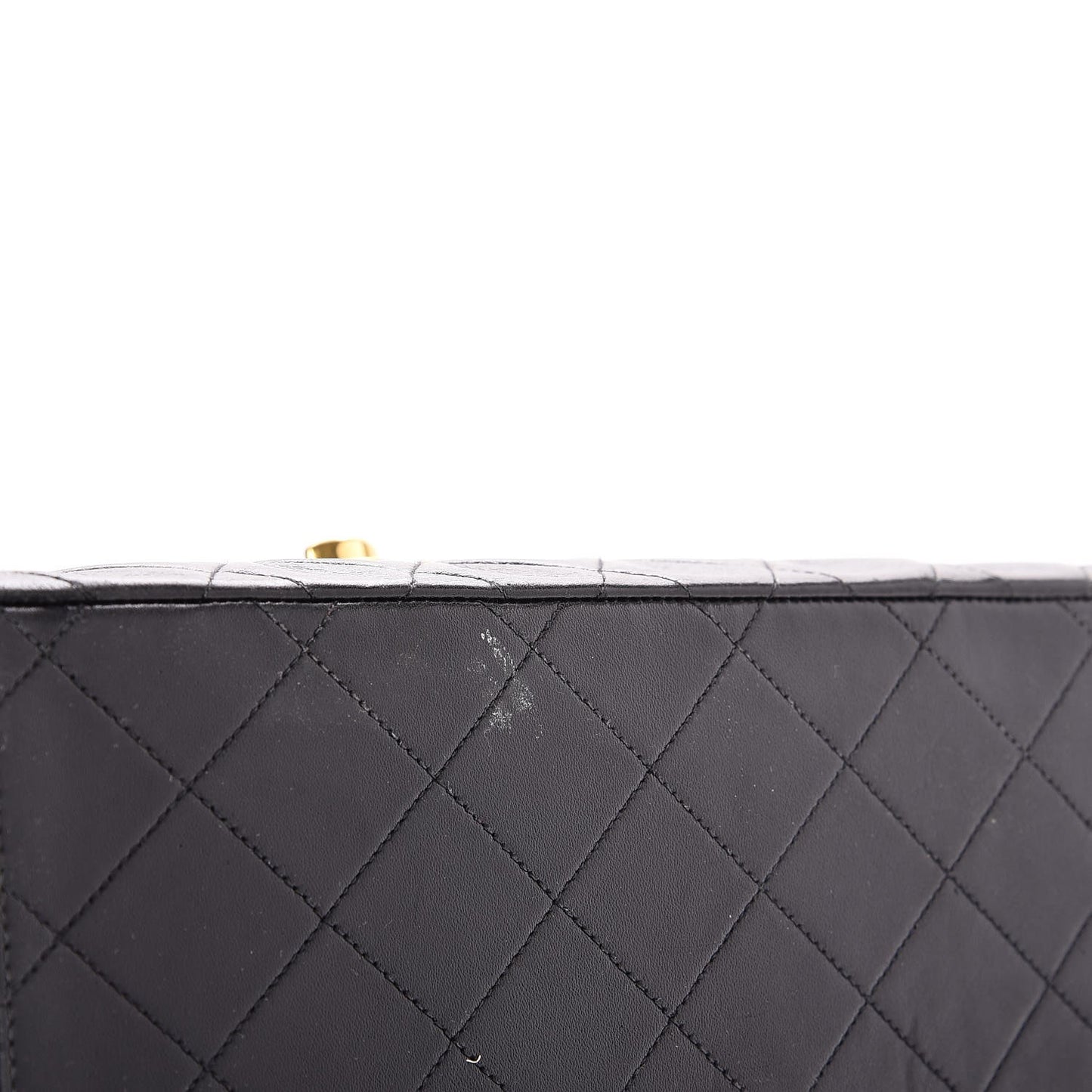 Lambskin Quilted Jumbo Single Flap Black