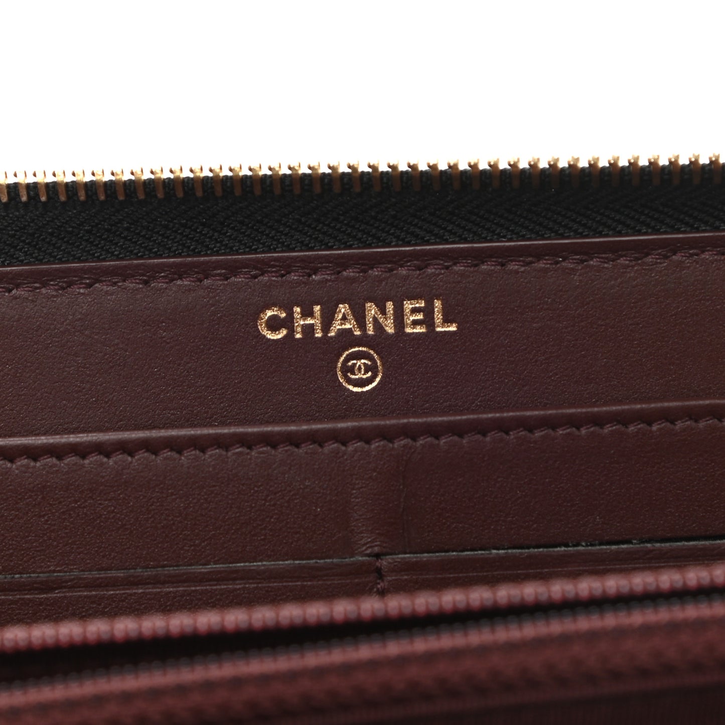 Caviar Quilted Large Gusset Zip Around Wallet Black