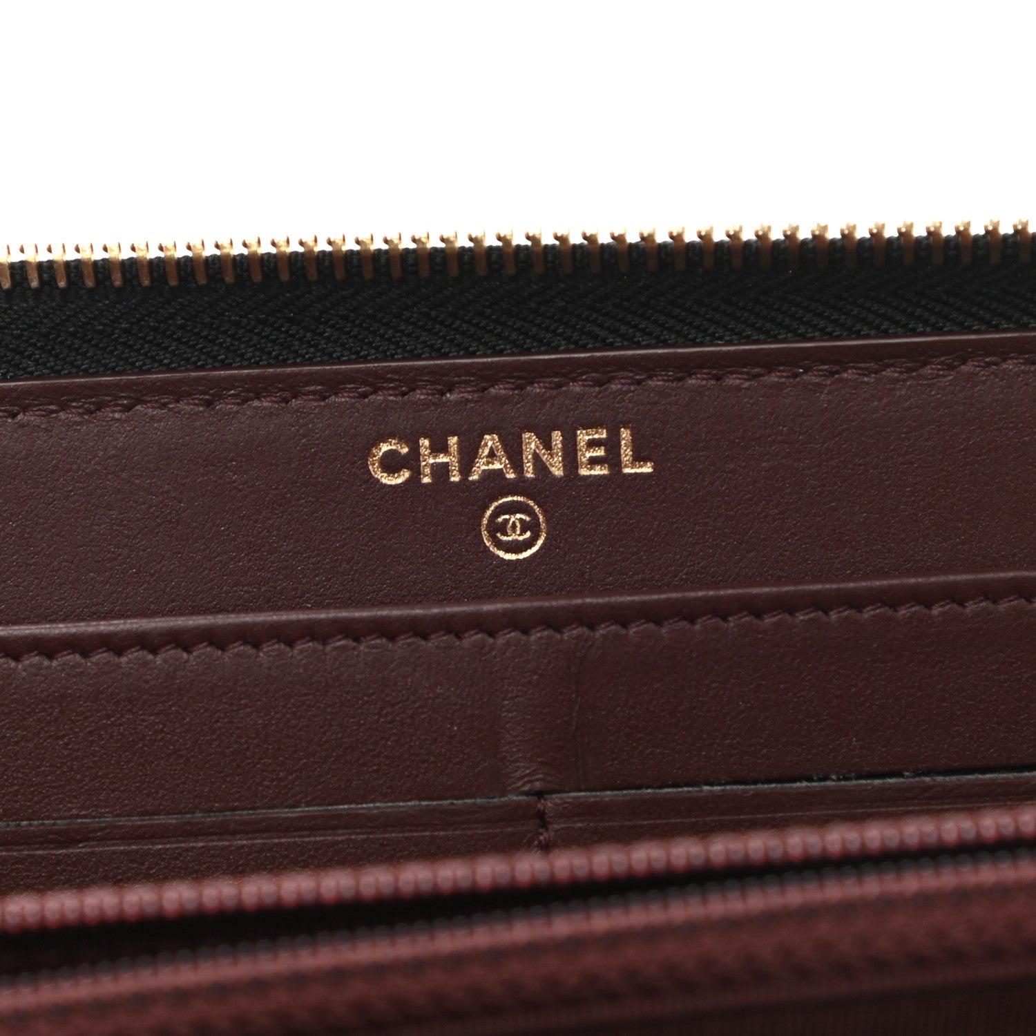 Chanel Caviar Quilted Large Gusset Zip Around Wallet Black 6 of 10