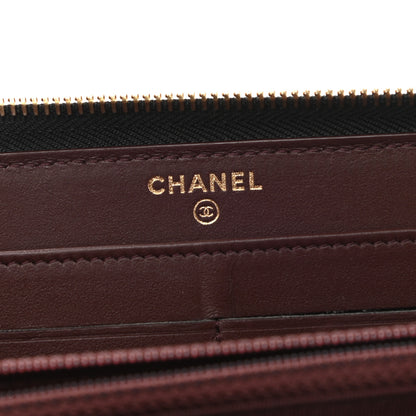 Chanel Caviar Quilted Large Gusset Zip Around Wallet Black 6 of 10