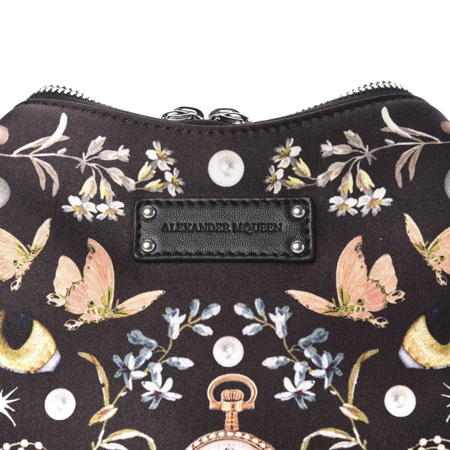 Silk Nocturnal De Manta Clutch Black Multicolor