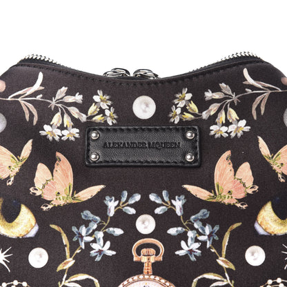 Alexander McQueen Silk Nocturnal De Manta Clutch Black Multicolor 10 of 10