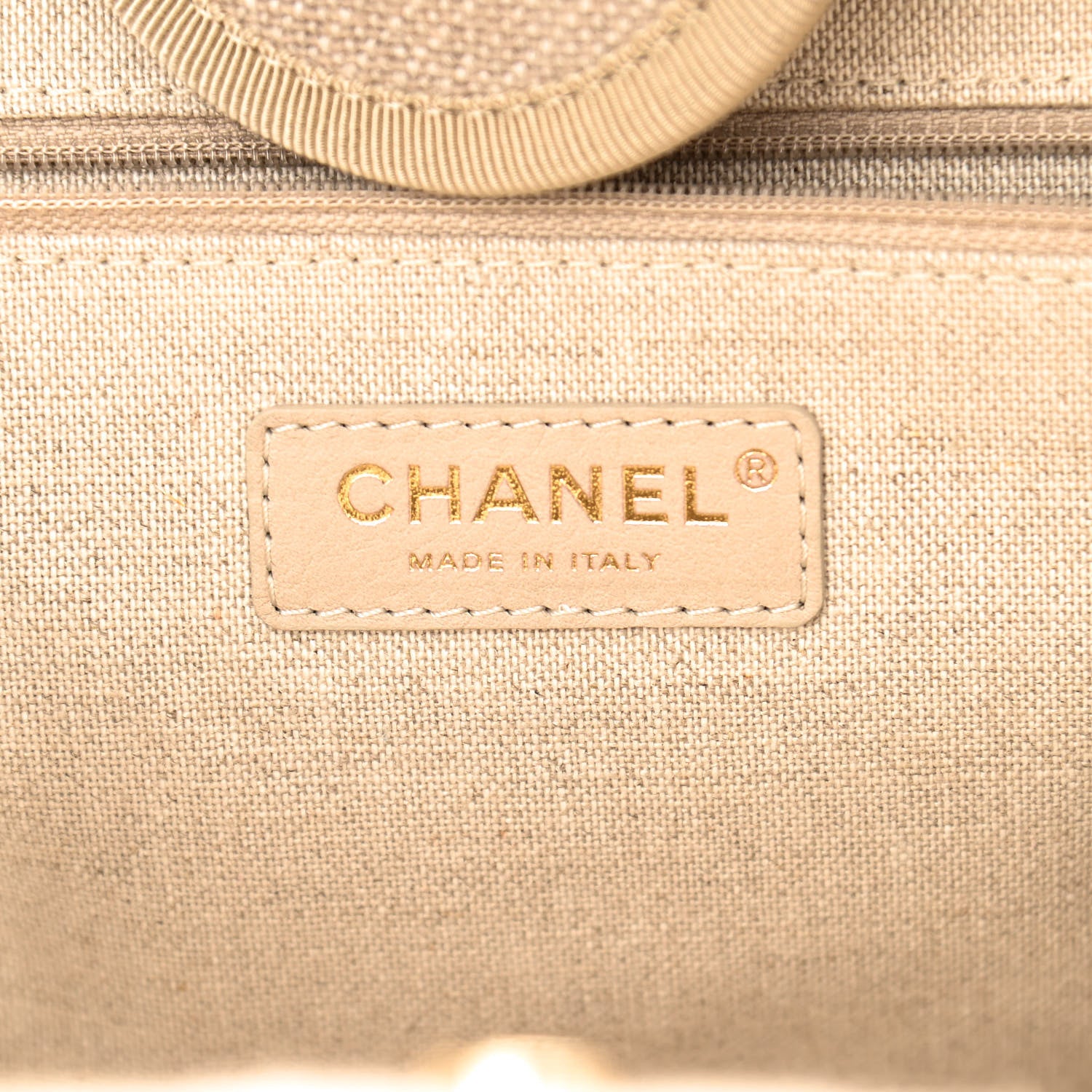 Chanel Mixed Fibers Medium Deauville Tote Beige Black 7 of 11