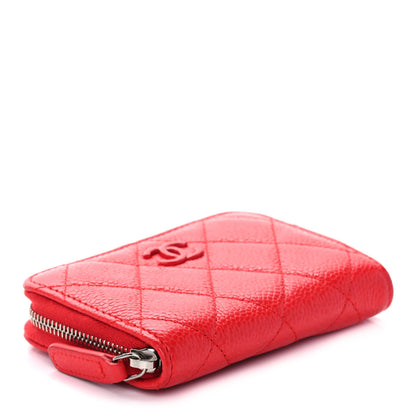 Chanel Caviar Quilted Incognito Zip Coin Purse Coral 8 of 20