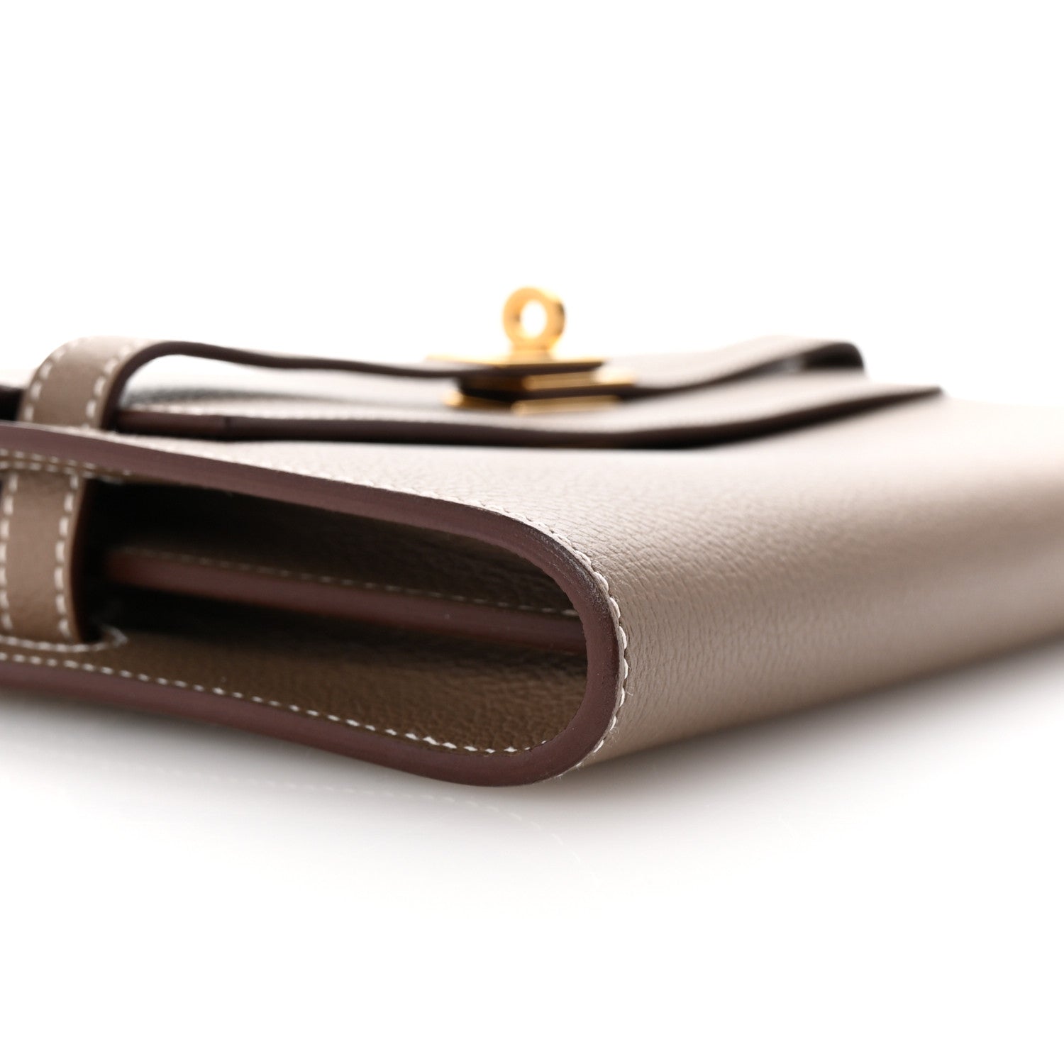 Hermes Evercolor Kelly Wallet To Go Etoupe 7 of 9