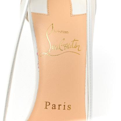 Christian Louboutin Kid Rete Galativi 100 Pumps 36 Bianco 10 of 10