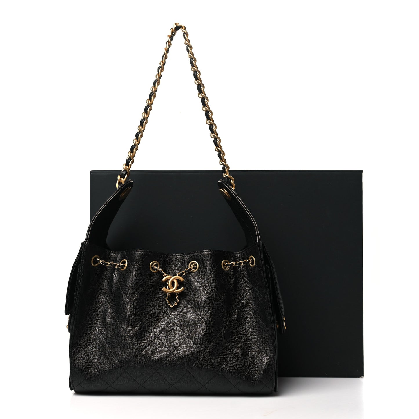 Caviar Quilted Small Chanel 25 Handbag Black