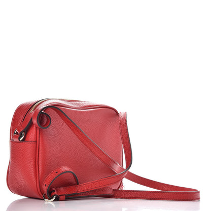 Gucci Pebbled Calfskin Small Soho Disco Bag Tabasco Red 3 of 7