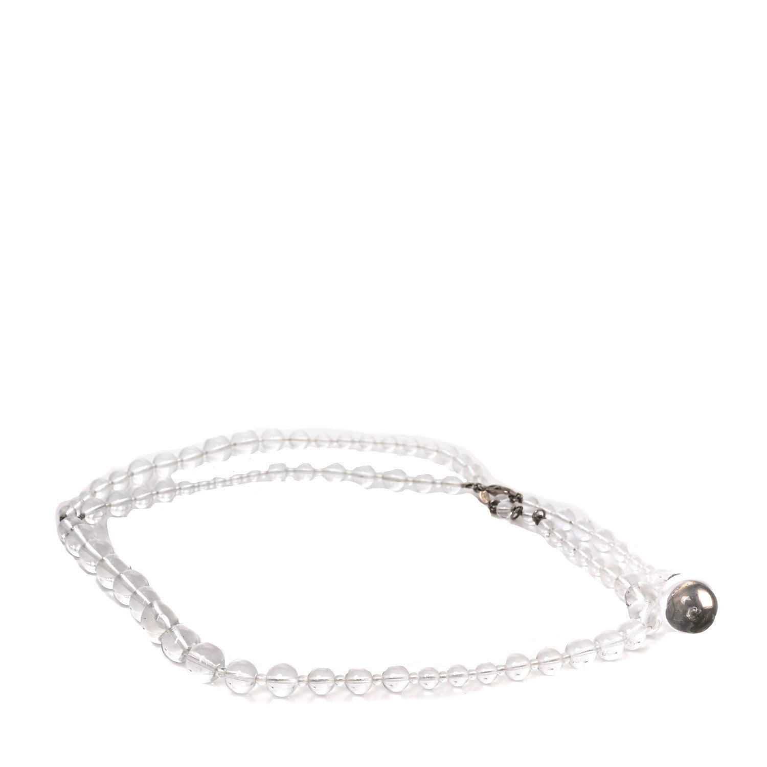 Chanel Transparent Bead Crystal CC Strand Belt 1 of 3