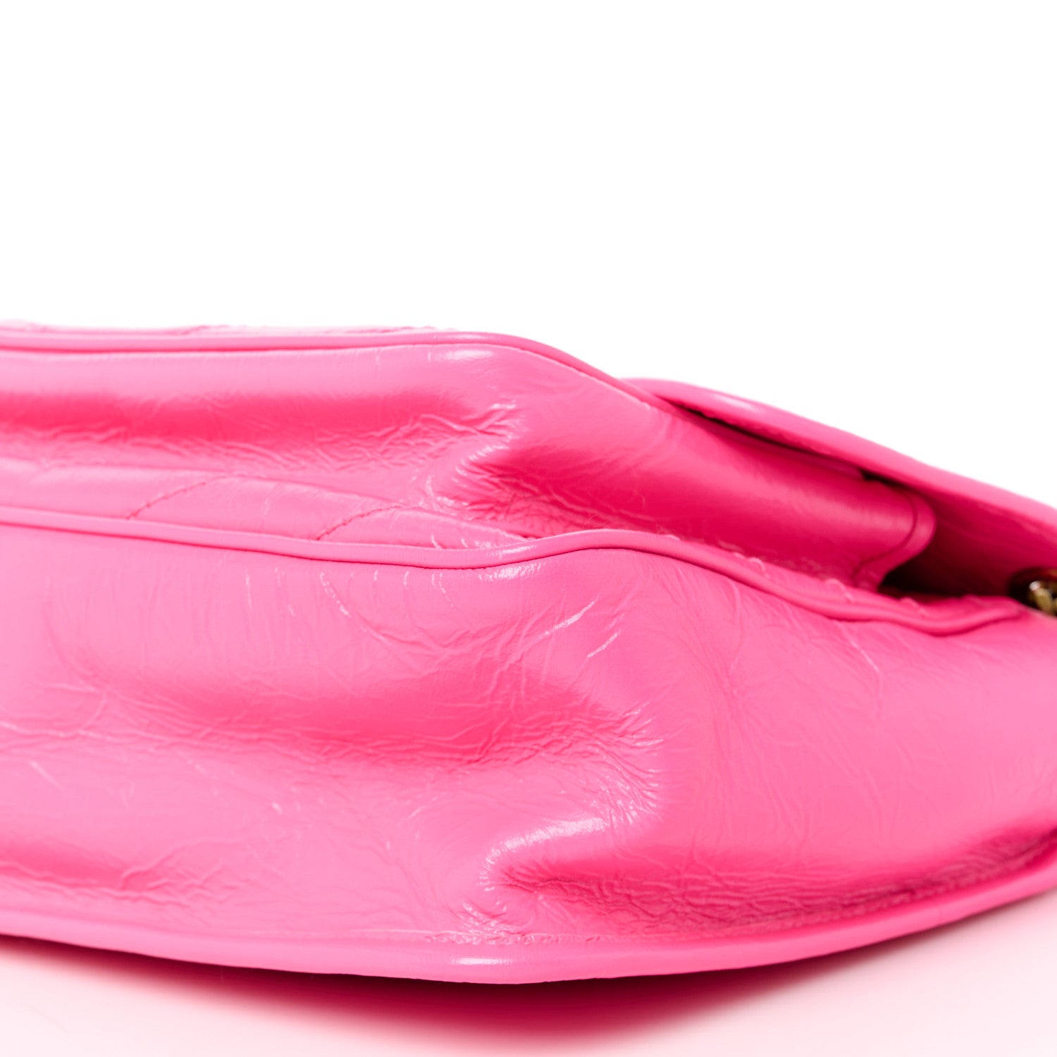 Saint Laurent Crinkled Calfskin Matelasse Monogram Medium Niki Chain Satchel Rose Glow 11 of 11