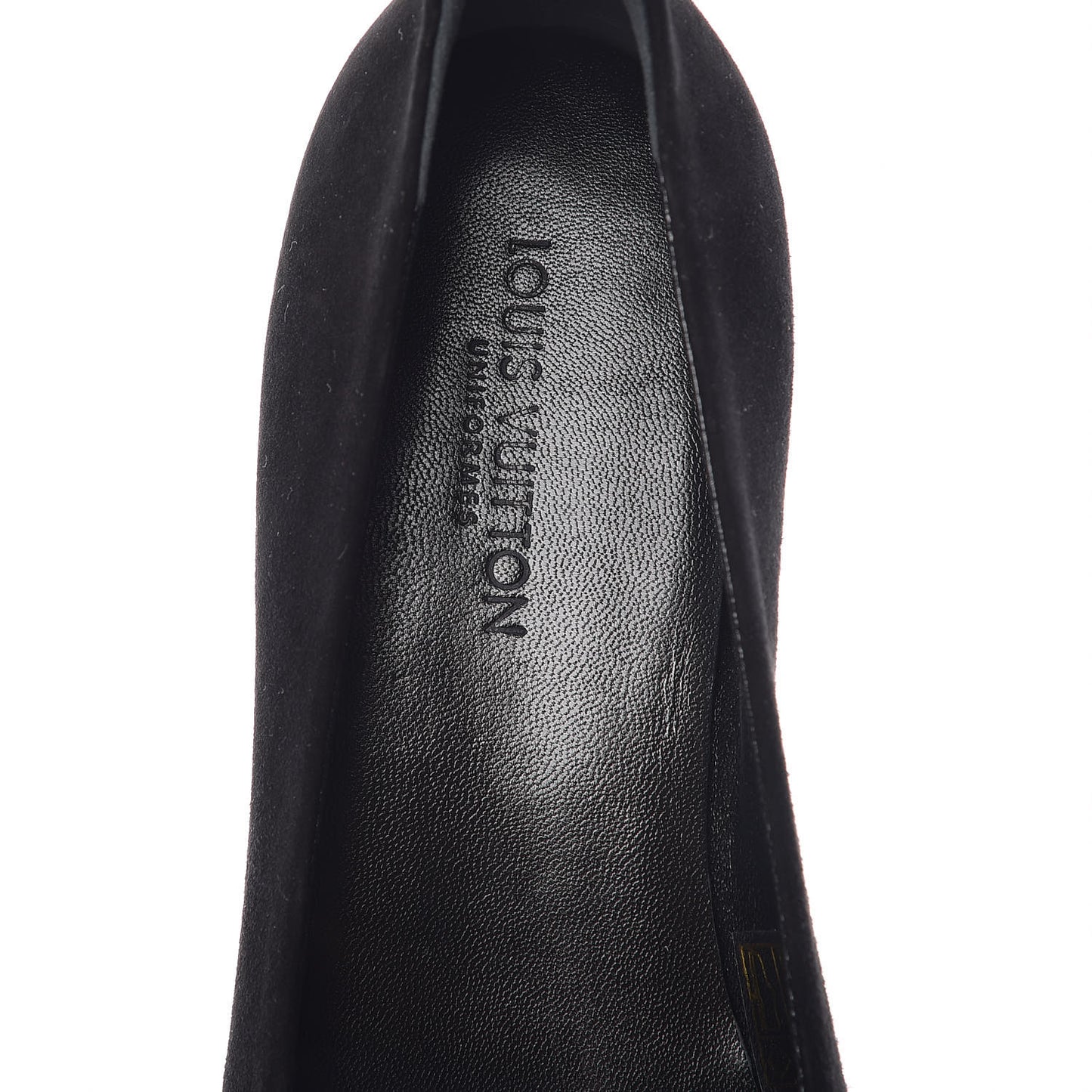 Suede Monogram Uniformes Ballet Flats 37.5 Black