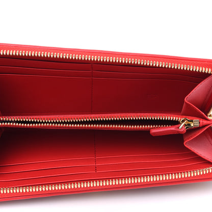 MCM Skyoptic Visetos Zip Around Wallet Cognac Red 3 of 4